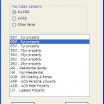 Tax class dialog